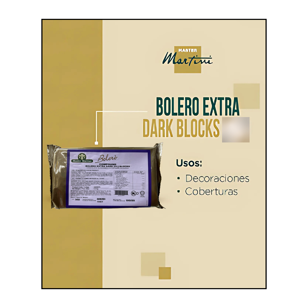 BOLERO EXTRA DARK BARRA 500 GR MASTER MARTINI 3