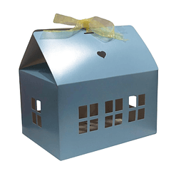 CAJA CASITA CELESTE 20X15X12