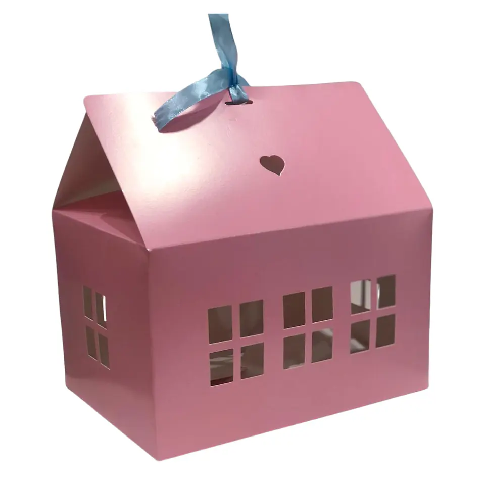 CAJA CASITA ROSADO 20X15X12 1