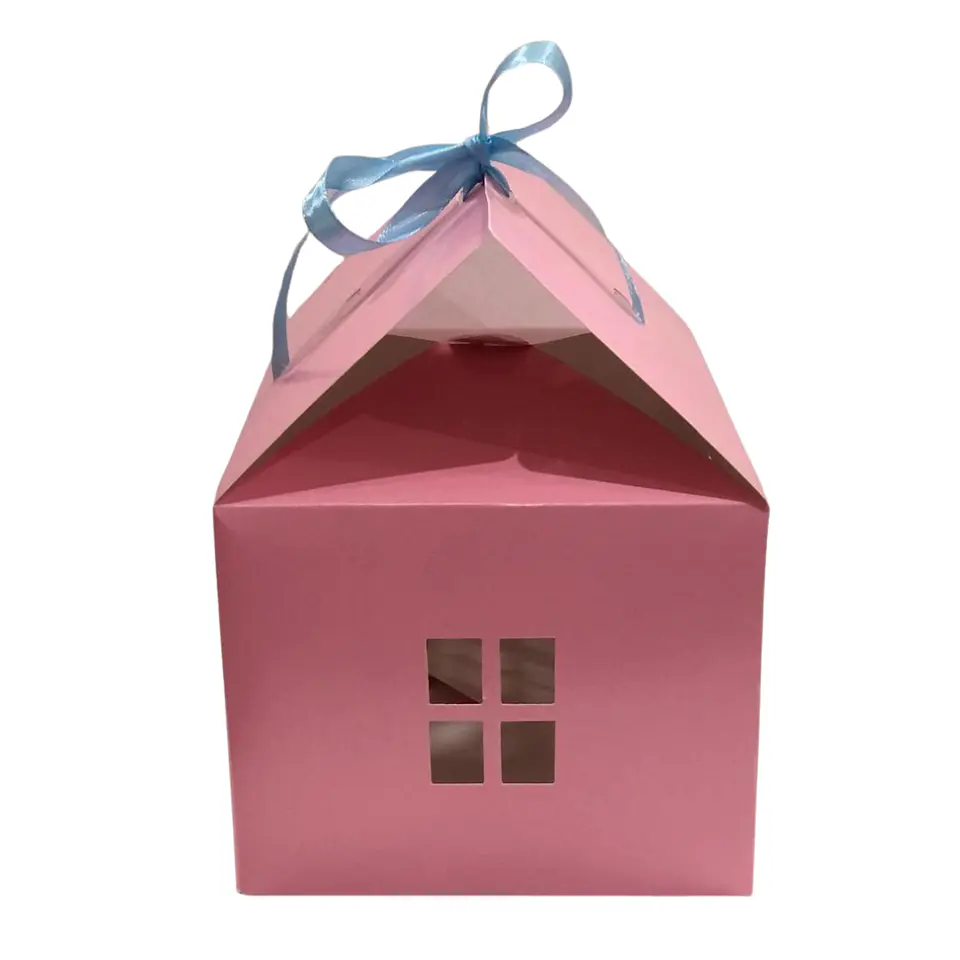 CAJA CASITA ROSADO 20X15X12 2