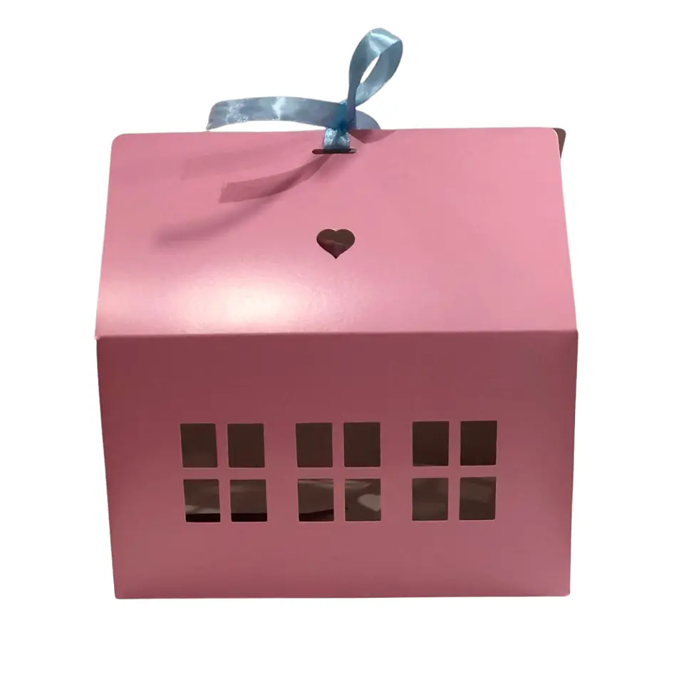 CAJA CASITA ROSADO 20X15X12 3