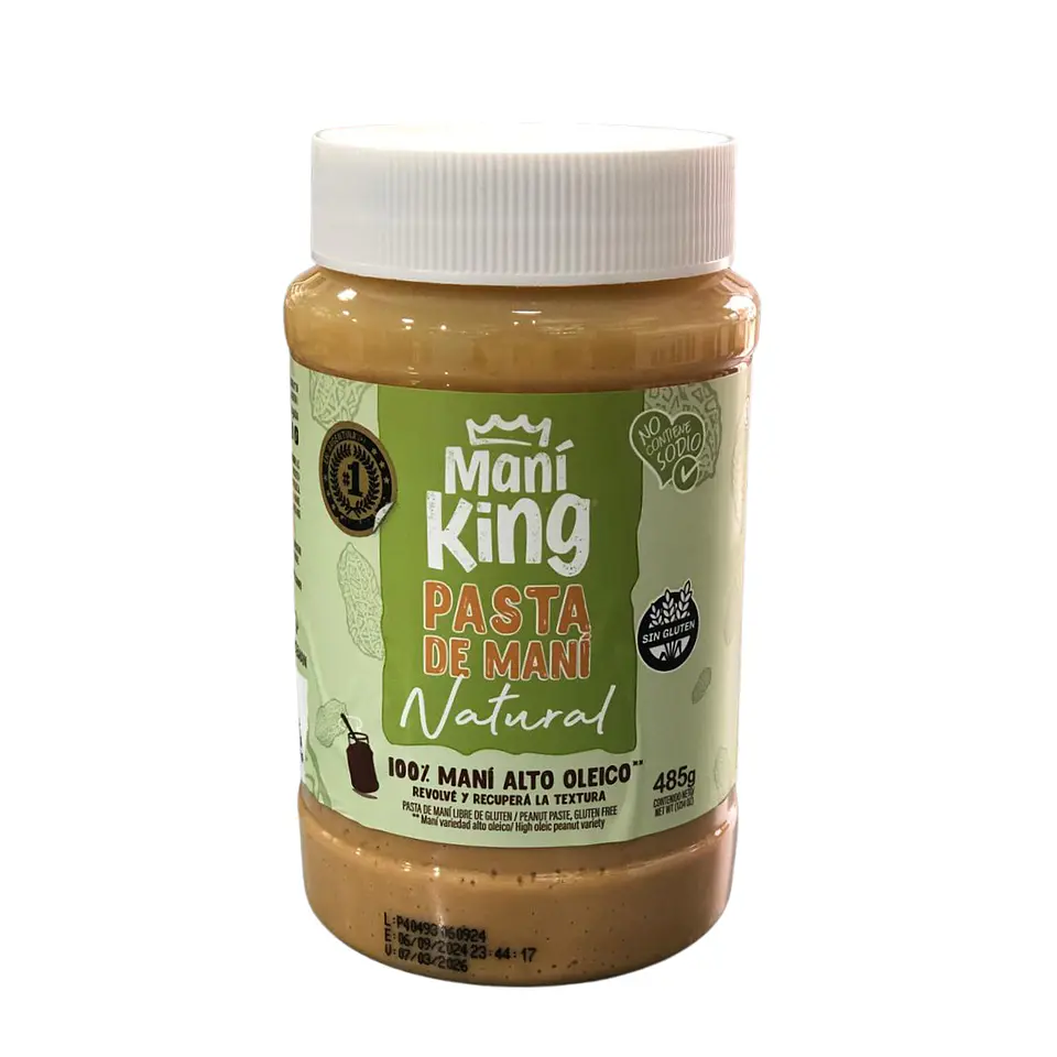 PASTA DE MANI NATURAL 485G MANÍ KING 1