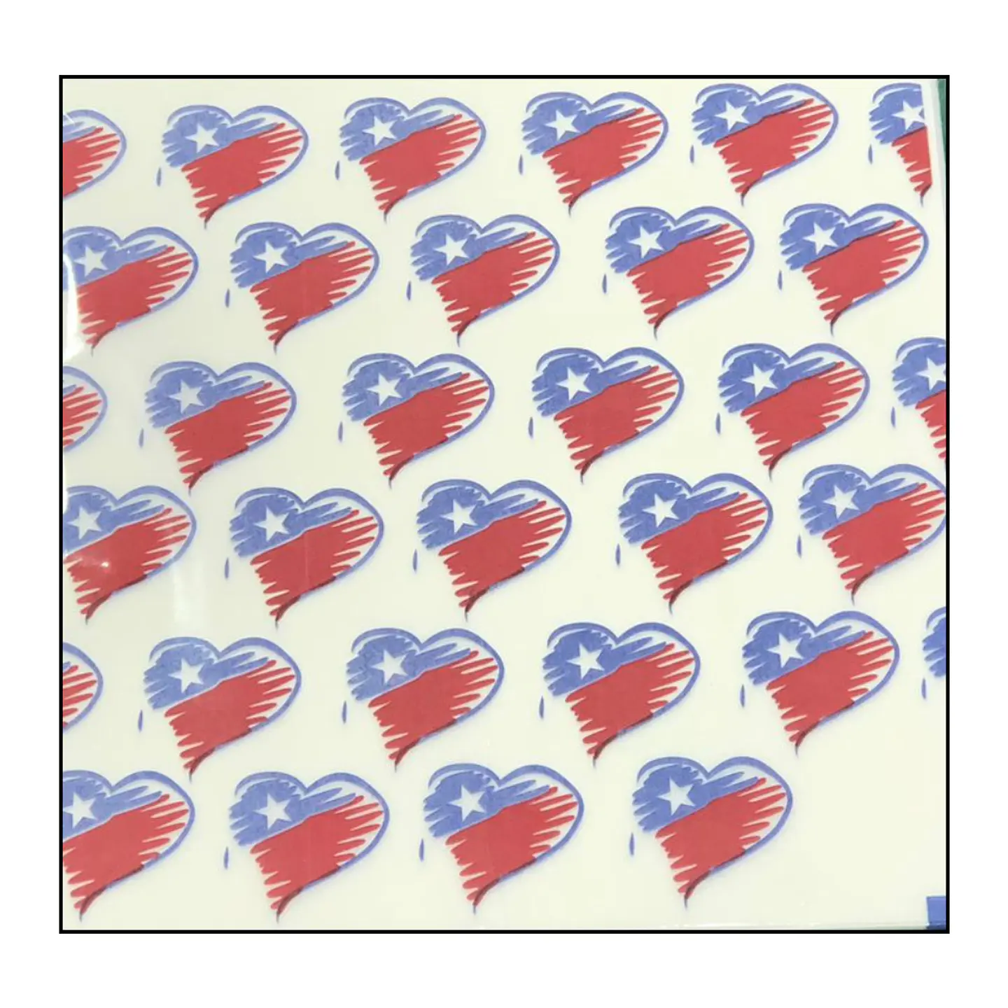 PAPEL ALFAJOR FIESTAS PATRIAS DISEÑO BANDERA CORAZON 1