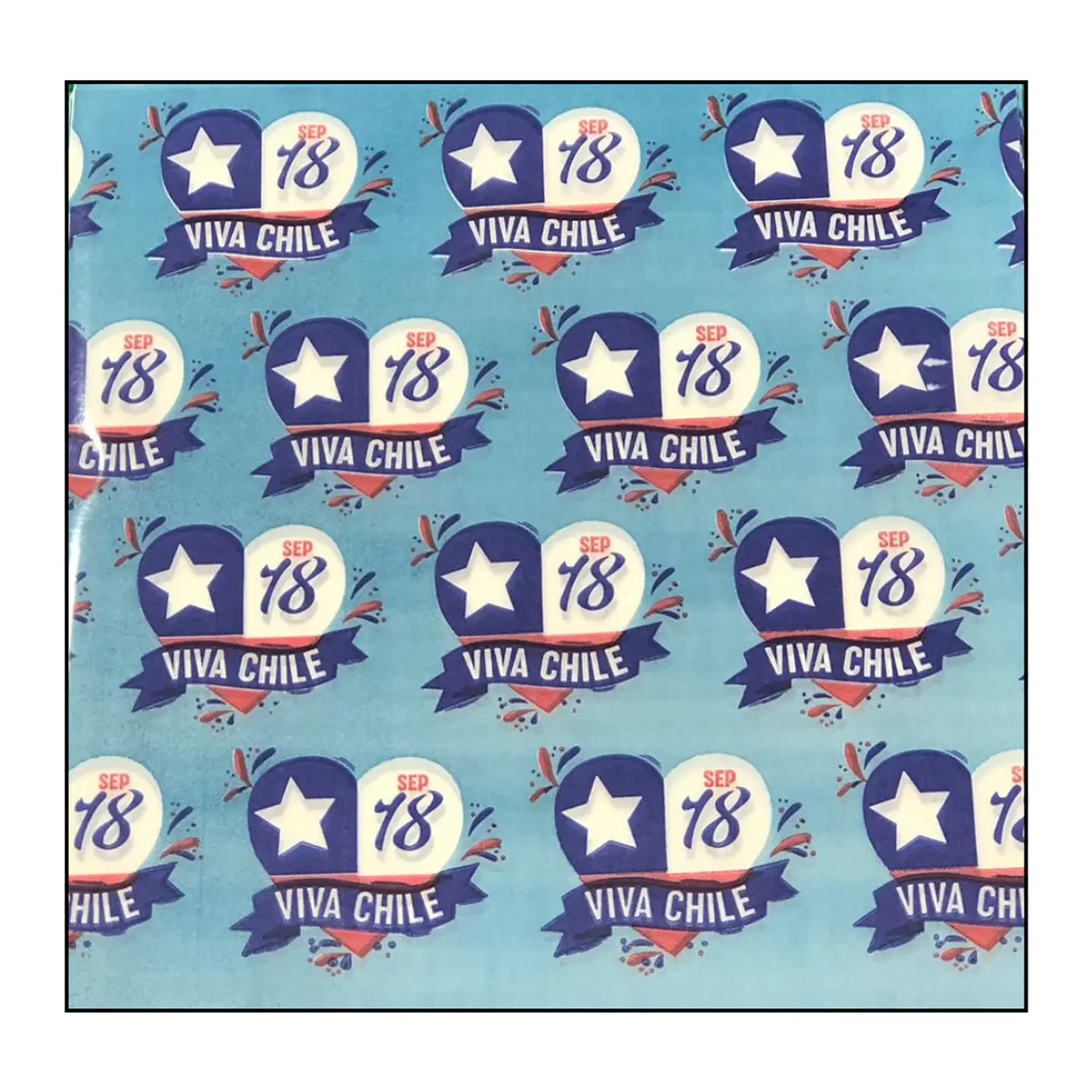 PAPEL ALFAJOR FIESTAS PATRIAS DISEÑO VIVA CHILE 1