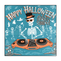 PAPEL ALFAJOR HALLOWEEN FONDO AZUL