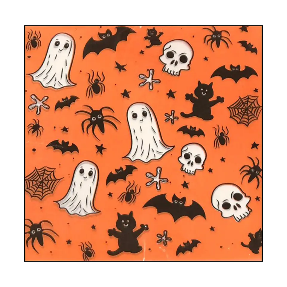 PAPEL ALFAJOR HALLOWEEN FONDO NARANJO 1