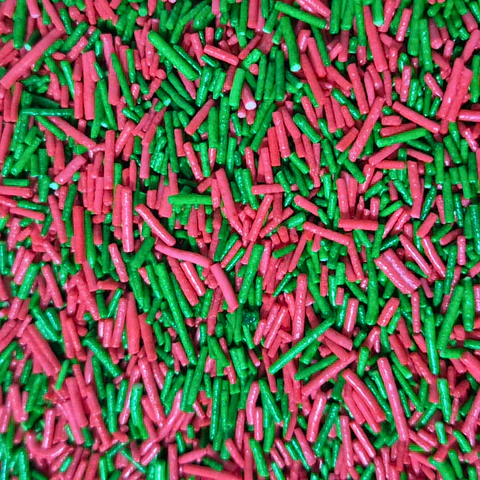 PALITOS NAVIDEÑOS VERDE Y ROJO 100G