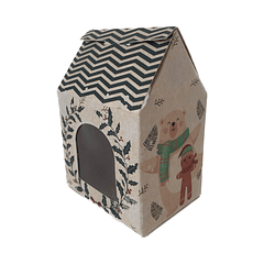 CAJA CASITA NAVIDEÑA DISEÑO PASCUERO