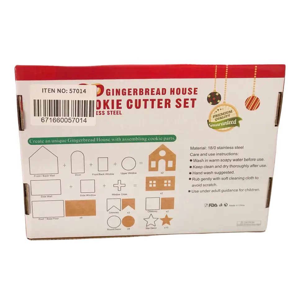 CORTADOR GALLETA CASA NAVIDAD 3D 10PCS 3