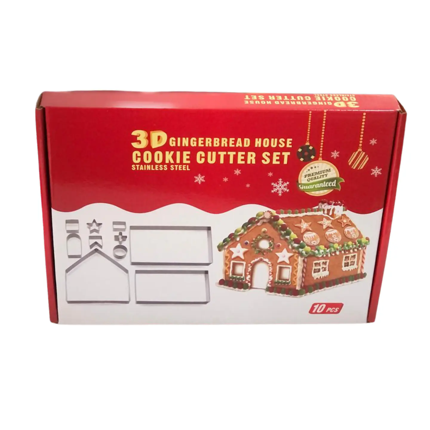 CORTADOR GALLETA CASA NAVIDAD 3D 10PCS 1