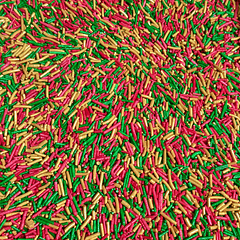 PALITOS NAVIDEÑOS DORADO VERDE Y ROJO 100G