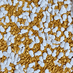 MIX SPRINKLES NAVIDEÑO DORADO Y MUÑECO 100G