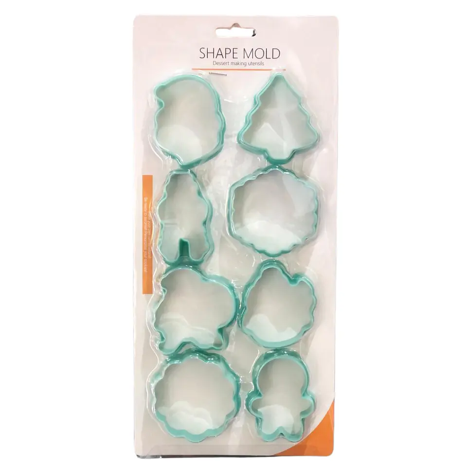 CORTADOR DE GALLETAS NAVIDEÑO SILUETA 8PCS 1