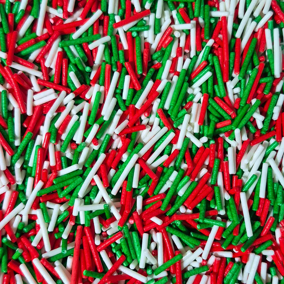 PALITOS NAVIDEÑOS BLANCO VERDE Y ROJO 30 G 1
