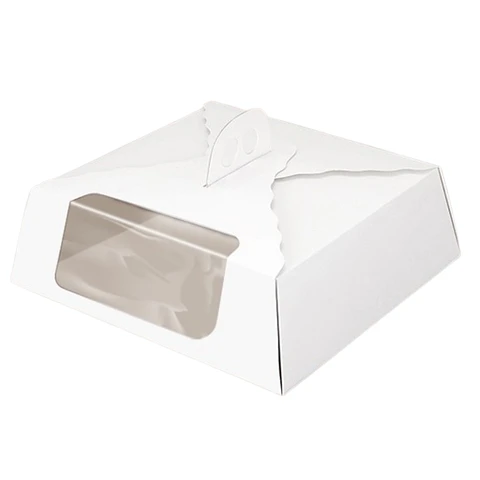 CAJA TORTA CARTULINA CON VENTANA LATERAL