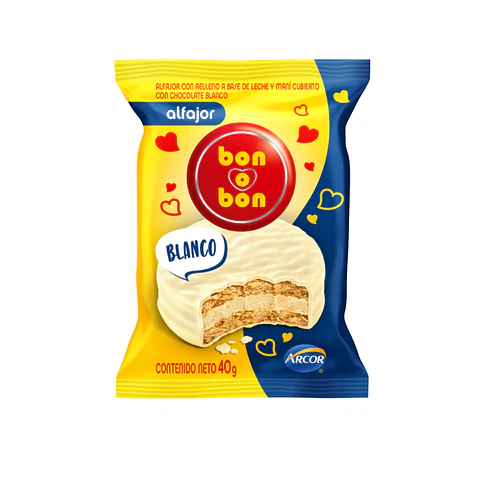 ALFAJOR BON O BON BLANCO 40G
