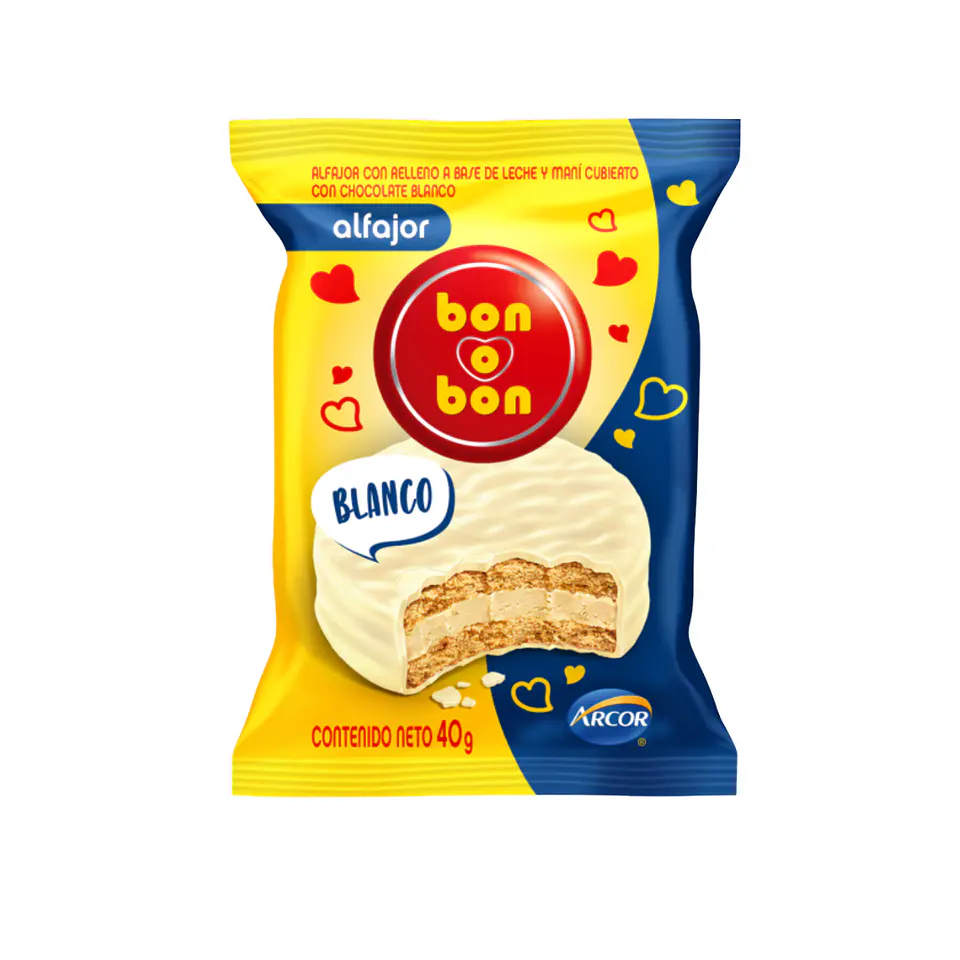 ALFAJOR BON O BON BLANCO 40G 1