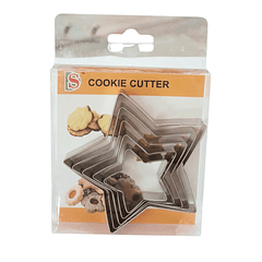 CORTADOR DE GALLETAS ESTRELLA 5PCS 