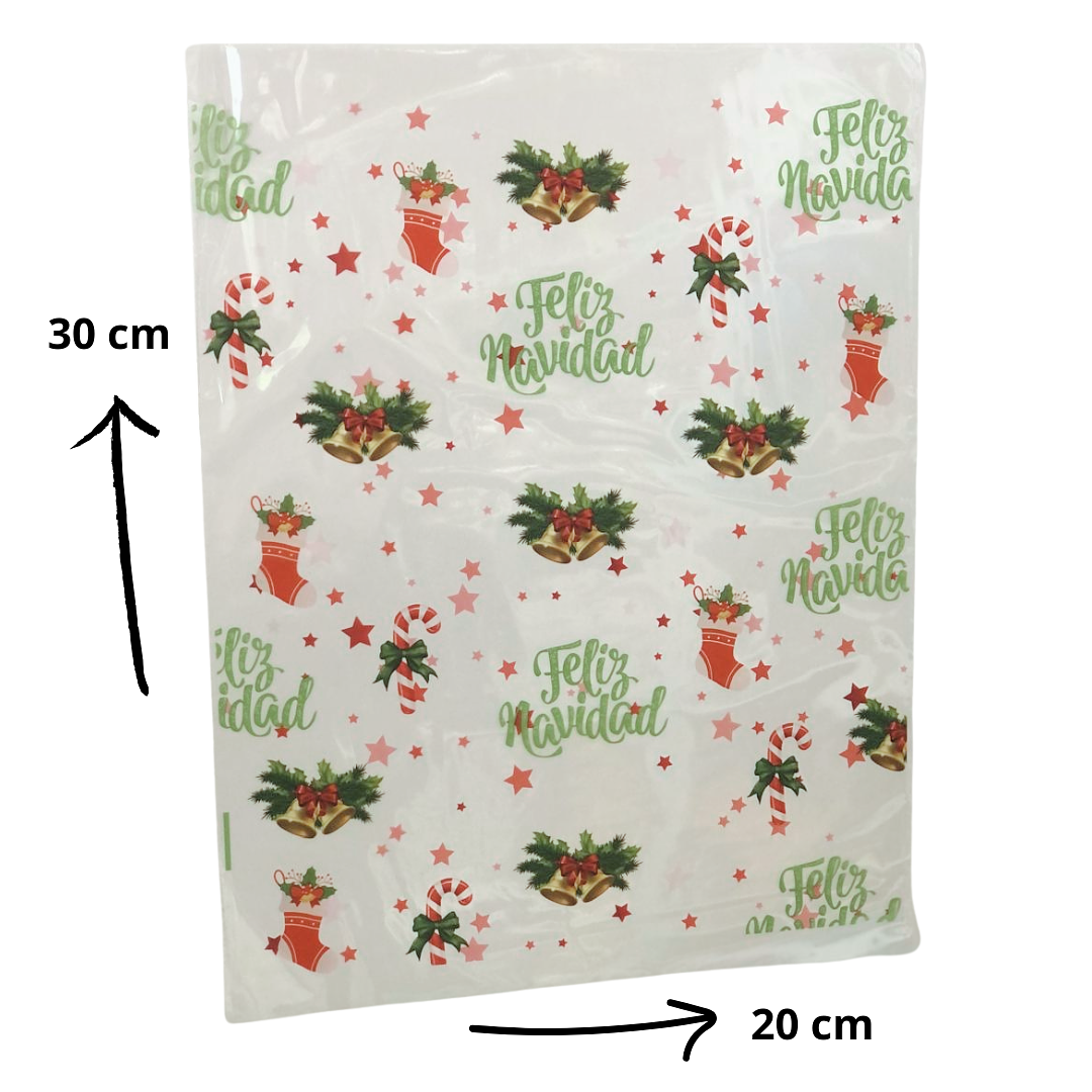 BOLSA CELOFAN PAN DE PASCUA AZUL 20X30  2