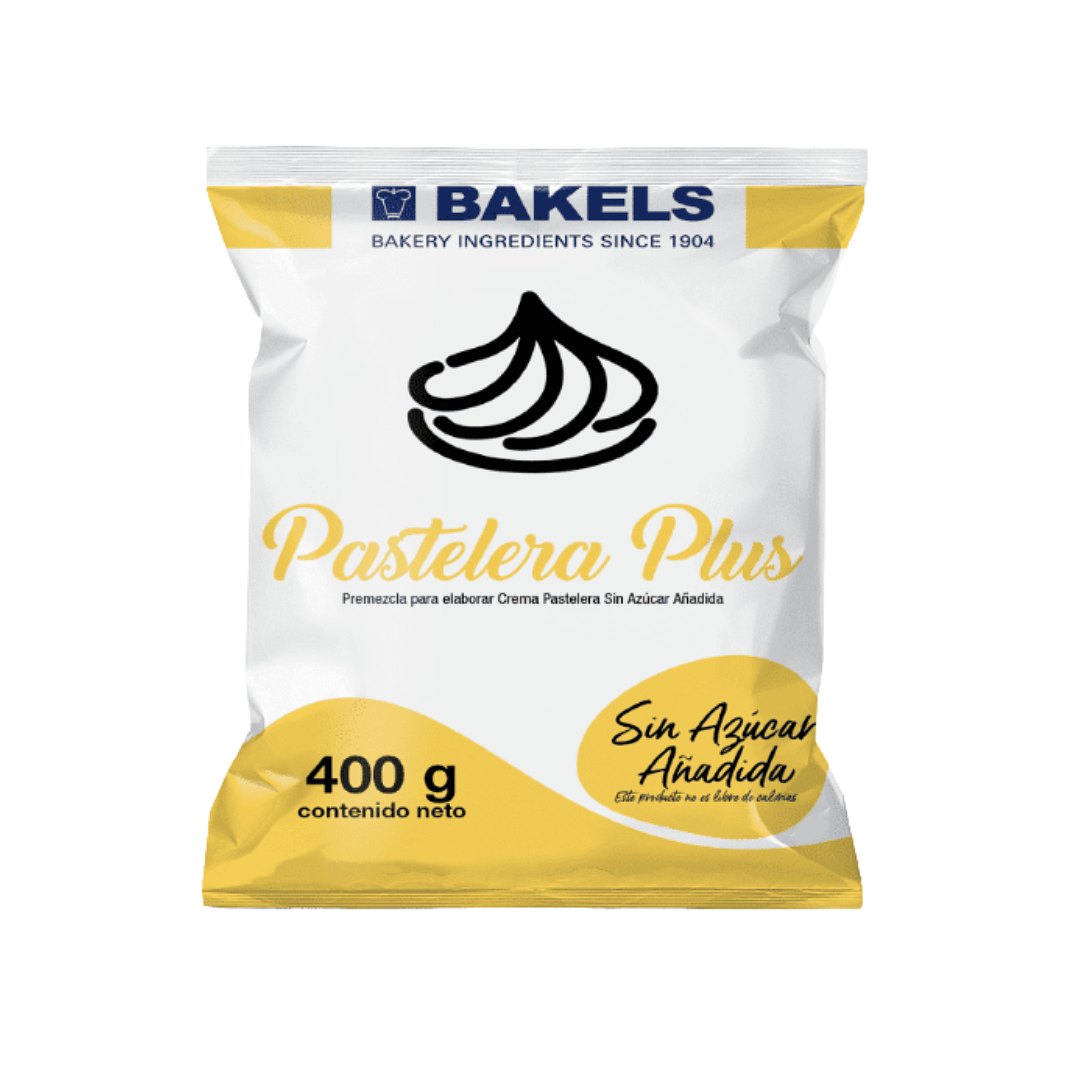 CREMA PASTELERA BAKELS PLUS SIN AZUCAR 400 G.