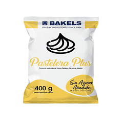 CREMA PASTELERA BAKELS PLUS SIN AZUCAR 400 G.