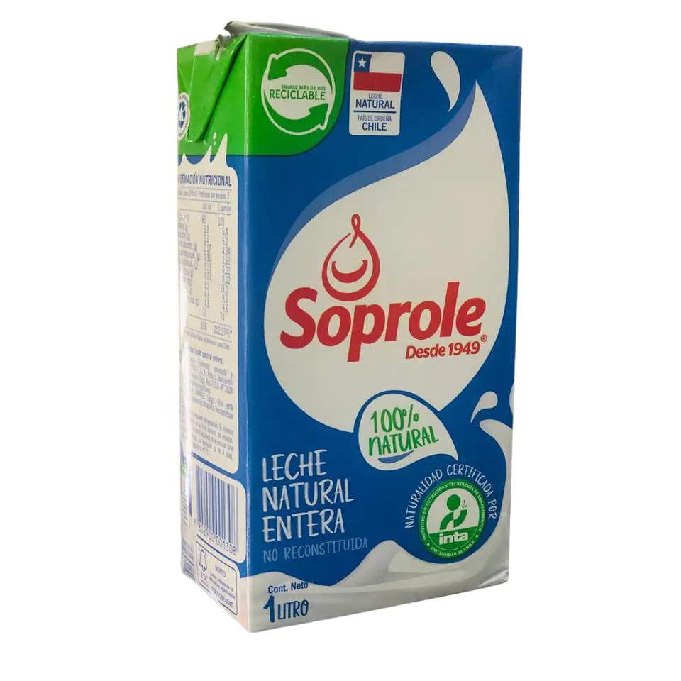 LECHE ENTERA SOPROLE 1 LITRO 1