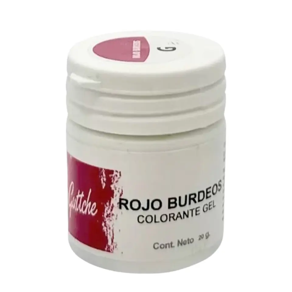 COLORANTE GEL ROJO BURDEO 20GR  1