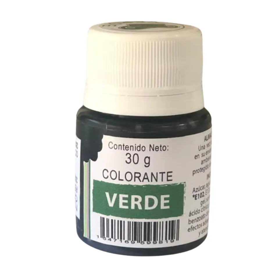 COLORANTE GEL VERDE 30G KREATORTAS 1