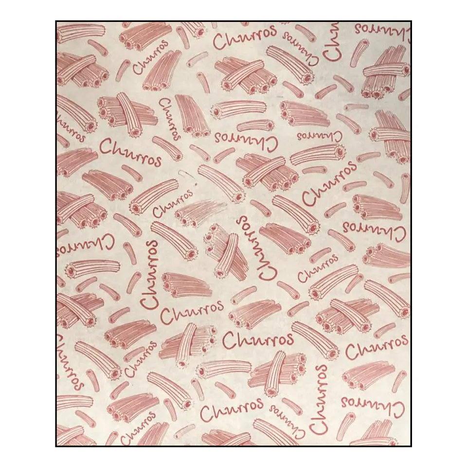 PAPEL ANTIGRASA 100 UN DISEÑO CHURROS 1