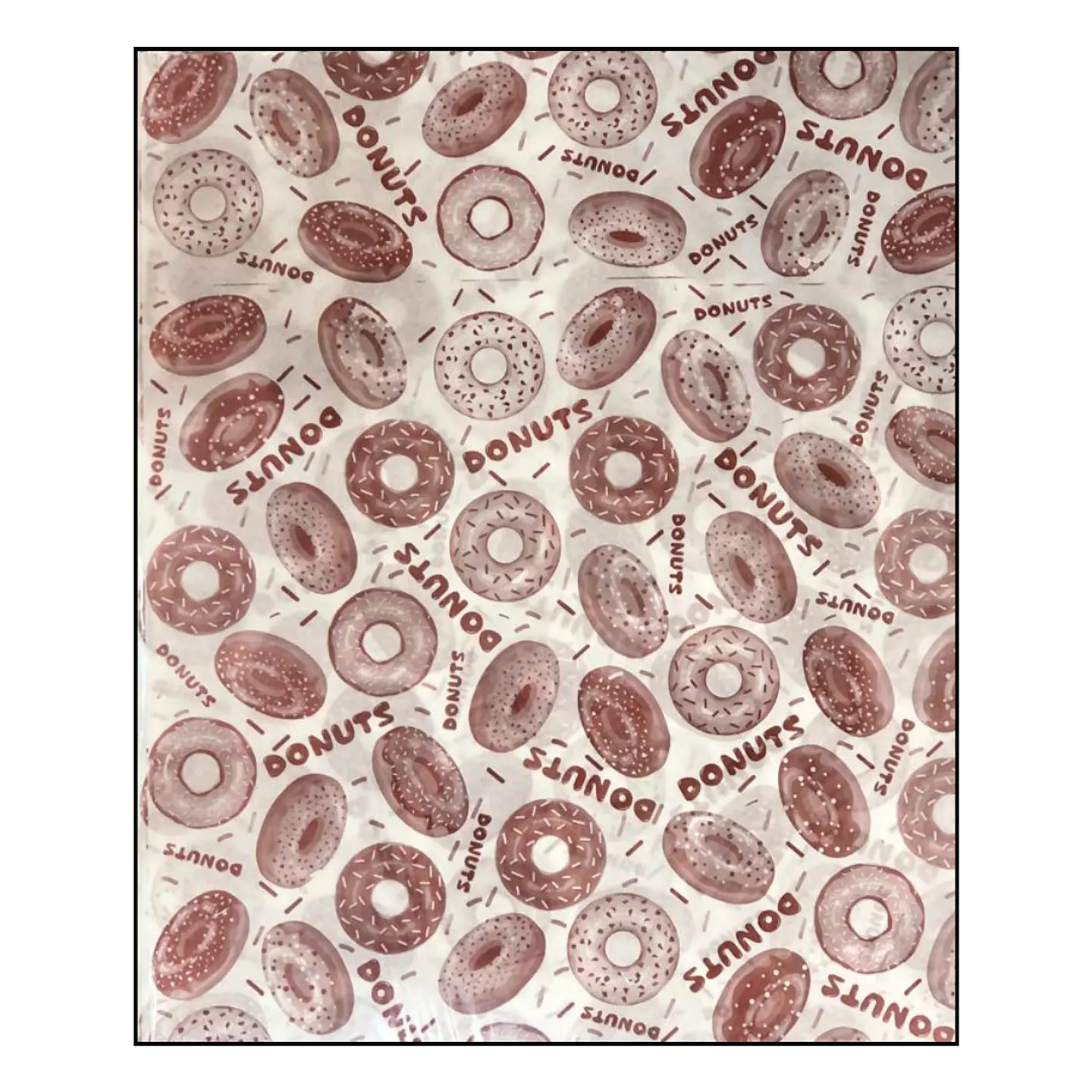 PAPEL ANTIGRASA 100UN DISEÑO DONUTS CAFE 1