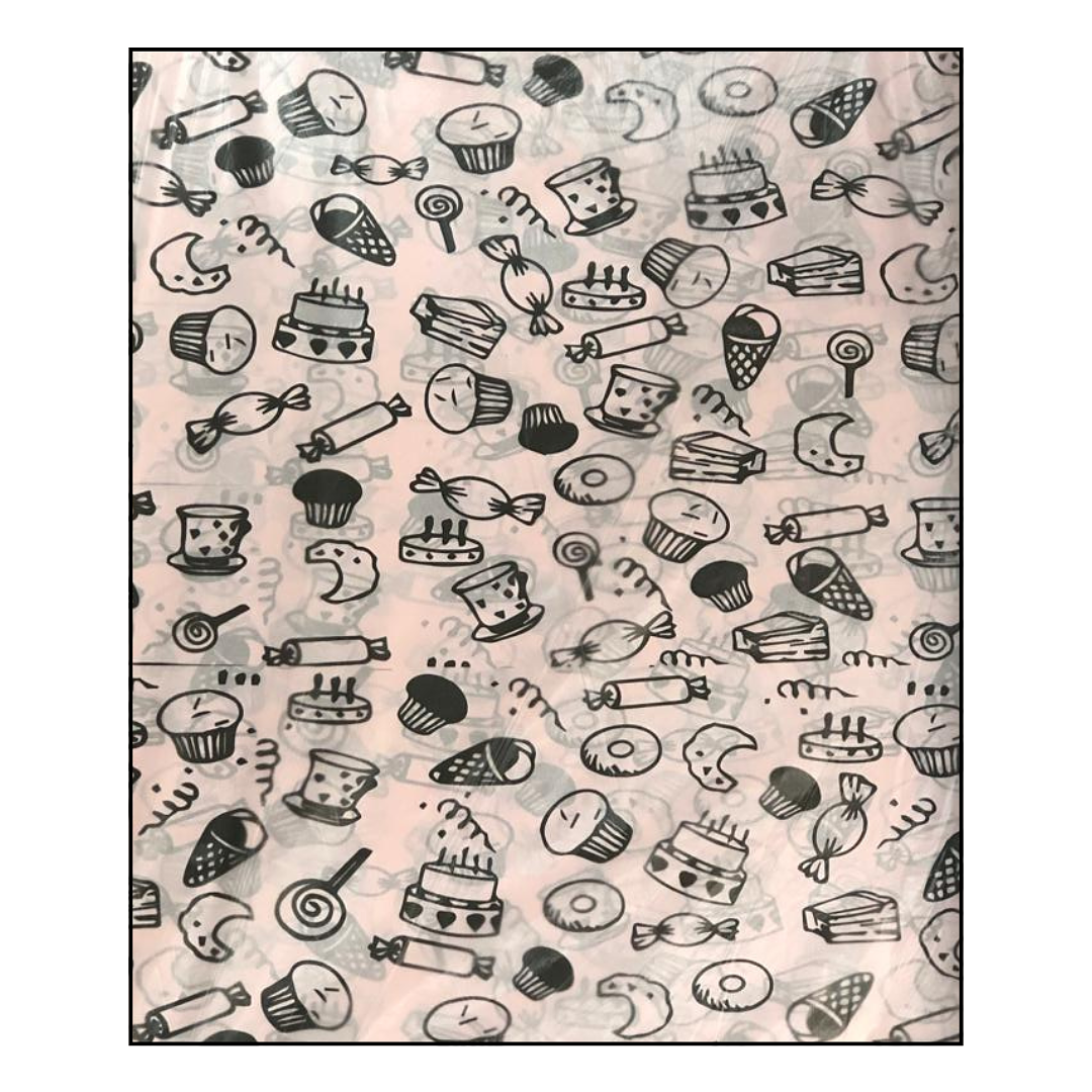 PAPEL ANTIGRASA 100UN DISEÑO MIX REPOSTERO ROSADO