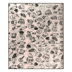 PAPEL ANTIGRASA 100UN DISEÑO MIX REPOSTERO ROSADO