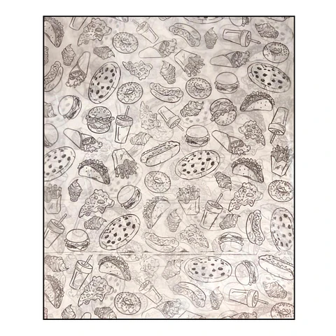 PAPEL ANTIGRASA 100UN DISEÑO MIX SALADO NEGRO