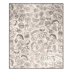 PAPEL ANTIGRASA 100UN DISEÑO MIX SALADO NEGRO