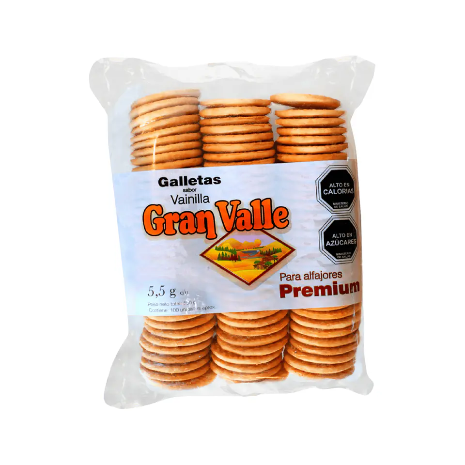 GALLETA DE ALFAJOR COCTEL GRAN VALLE VAINILLA 550G 1