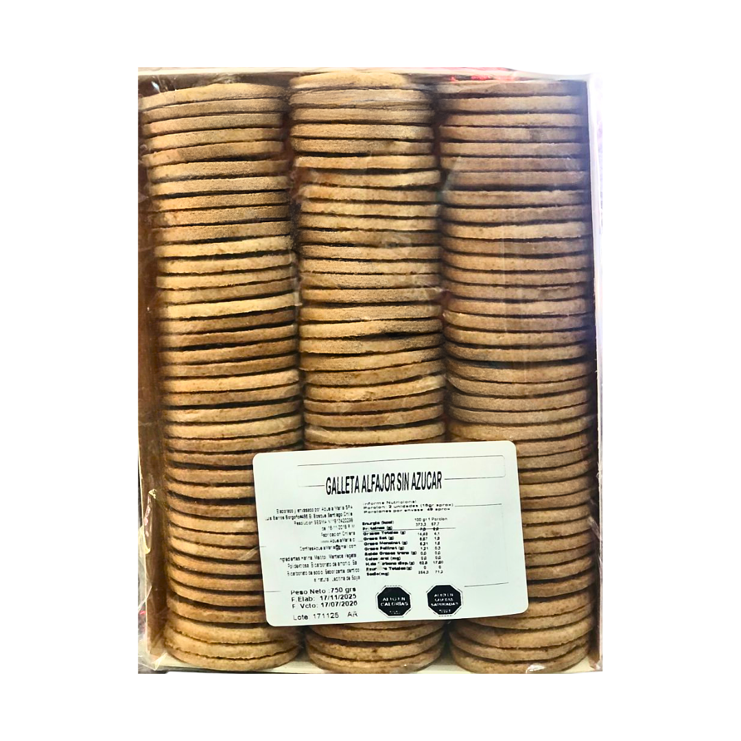 GALLETA DE ALFAJOR ABUELA MARIA SIN AZUCAR 750G 