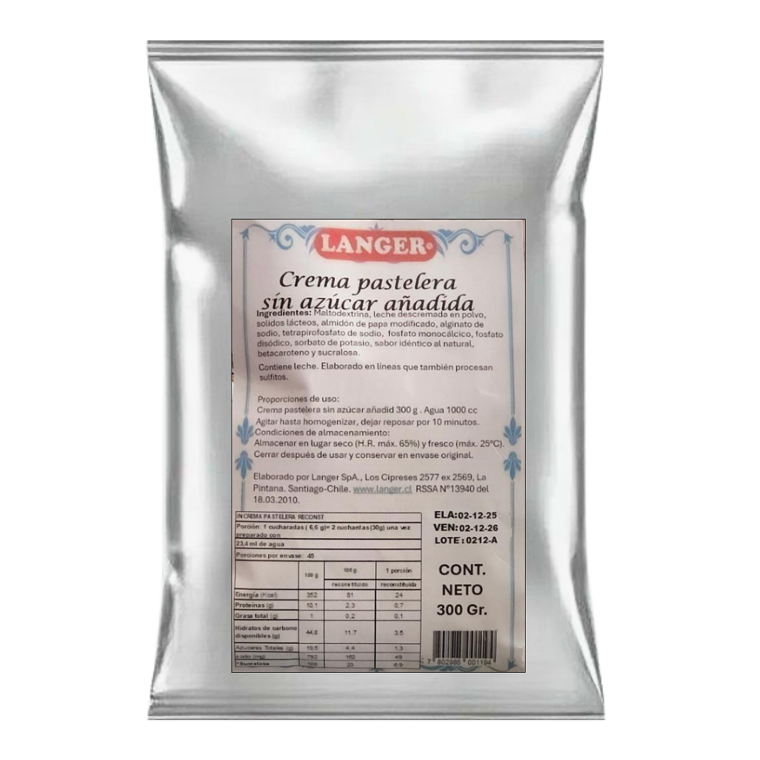 PASTELERA LANGER SIN AZUCAR 300GR