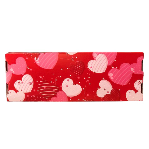 CAJA 3 ALFAJORES CORAZONES ROSADOS Y BLANCO