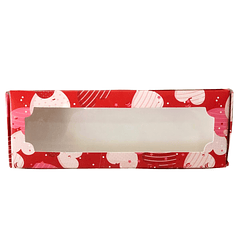 CAJA 3 ALFAJORES CORAZONES ROSADOS Y BLANCO