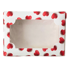 CAJA 6 ALFAJORES CORAZONES ROJOS