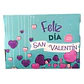 CAJA 6 ALFAJORES FELIZ DIA DE SAN VALENTIN CELESTE - Miniatura 2