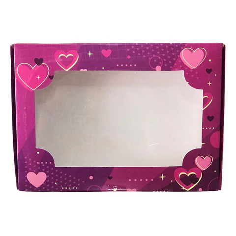 CAJA 6 ALFAJORES FELIZ DIA DEL AMOR MORADA