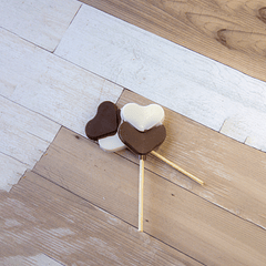 PIRULETA DOBLE CORAZON - FORMA SIMPLE