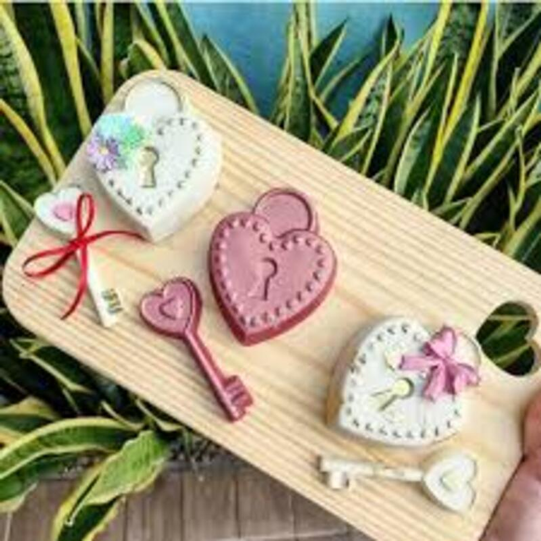 CORAZÓN CANDADO CON LLAVE - FORMA 3 PARTES 1