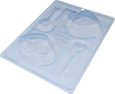 CORAZÓN CANDADO CON LLAVE - FORMA 3 PARTES