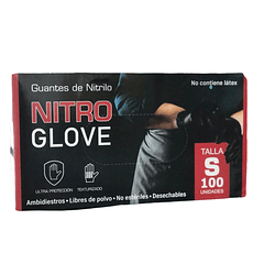 GUANTE DE NITRILO DESECHABLE 100UN TALLA S 