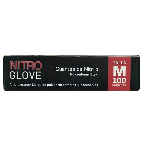 GUANTES DE NITRILO DESECHABLES 100UN TALLA M