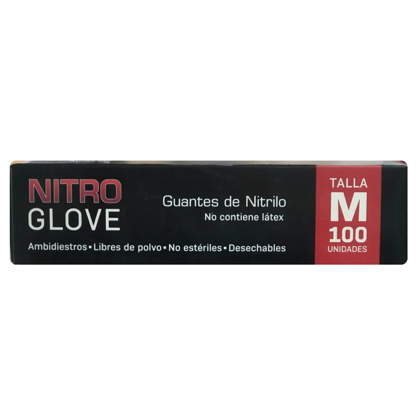 GUANTES DE NITRILO DESECHABLES 100UN TALLA M  2