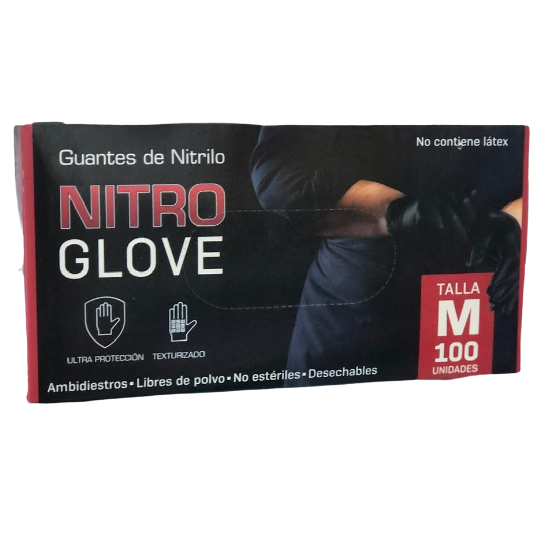 GUANTES DE NITRILO DESECHABLES 100UN TALLA M  1