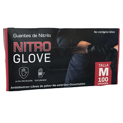 GUANTES DE NITRILO DESECHABLES 100UN TALLA M 